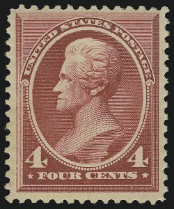 Sale 914, Lot 880, 1870-88 Bank Note Issues (Scott 205 thru 218), 4c Carmine (215) Sale 914, Lot 880, 1870-88 Bank Note Issues (Scott 205 thru 218)