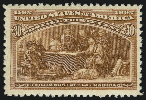 Sale 914, Lot 994, 1893 Columbian Issue, 30c Columbian (239) Sale 914, Lot 994, 1893 Columbian Issue