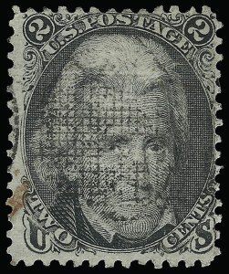 Sale 923, Lot 2220, 1867-68 Grilled Issue, 2c Black, Z. Grill (85B) Sale 923, Lot 2220, 1867-68 Grilled Issue