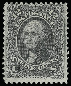 Sale 923, Lot 2249, 1867-68 Grilled Issue, 12c Black, F. Grill (97) Sale 923, Lot 2249, 1867-68 Grilled Issue