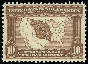 Sale 923, Lot 2704, Louisiana Purchase, Jamestown Issues, 10c Louisiana Purchase (327) Sale 923, Lot 2704, Louisiana Purchase, Jamestown Issues