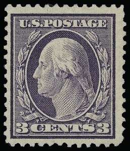 Sale 923, Lot 2762, Washington-Franklin Issues (Bluish Paper), 3c Deep Violet, Bluish (359) Sale 923, Lot 2762, Washington-Franklin Issues (Bluish Paper)