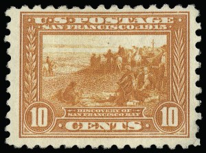 Sale 923, Lot 2819, 1913-15 Panama-Pacific Issue (Scott 397 thru 404), 10c Panama-Pacific, Perf 10 (404) Sale 923, Lot 2819, 1913-15 Panama-Pacific Issue (Scott 397 thru 404)