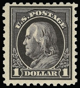 Sale 923, Lot 2897, 1912-23 Issues (Scott 459 to 461), $1.00 Violet Black (460) Sale 923, Lot 2897, 1912-23 Issues (Scott 459 to 461)