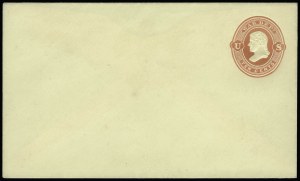 Sale 923, Lot 3390, Official Stationery, 10c War, Red on Amber (UO60) Sale 923, Lot 3390, Official Stationery