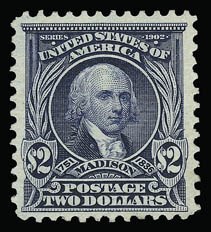 Sale 930, Lot 2360, 1902-08 Issues (Scott 300-320), $2.00 Dark Blue (312) Sale 930, Lot 2360, 1902-08 Issues (Scott 300-320)