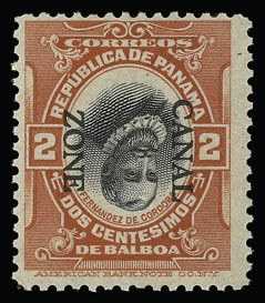 Sale 930, Lot 3051, Canal Zone, 1912, 2c Vermilion & Black, Ovpt. Reading Down, Inverted Center (39e) Sale 930, Lot 3051, Canal Zone