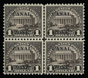 Sale 930, Lot 3063, Canal Zone, 1924, $1.00 Violet Brown (81) Sale 930, Lot 3063, Canal Zone