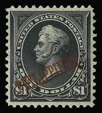 Sale 930, Lot 3134, Philippines, 1901, $1.00 Black, Ty. I (223) Sale 930, Lot 3134, Philippines