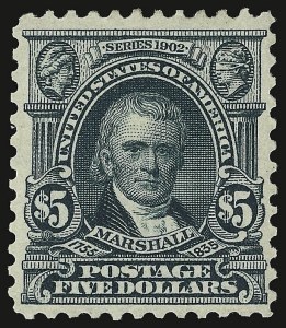 Sale 938, Lot 1508, 1902-08 Issues (Scott 300 thru 322), $5.00 Dark Green (313) Sale 938, Lot 1508, 1902-08 Issues (Scott 300 thru 322)