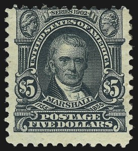 Sale 938, Lot 1510, 1902-08 Issues (Scott 300 thru 322), $5.00 Dark Green (313) Sale 938, Lot 1510, 1902-08 Issues (Scott 300 thru 322)