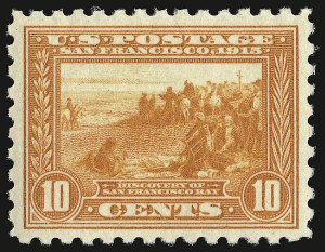 Sale 938, Lot 1599, 1913-15 Panama-Pacific Issue (Scott 397 thru 404), 10c Panama-Pacific, Perf 10 (404) Sale 938, Lot 1599, 1913-15 Panama-Pacific Issue (Scott 397 thru 404)