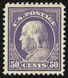 Sale 938, Lot 1613, 1912-23 Issues (Scott 405 to 461), 50c Violet (421) Sale 938, Lot 1613, 1912-23 Issues (Scott 405 to 461)