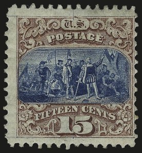 Sale 946, Lot 478, 1869 Pictorial Issue (Scott 112-122), 15c Brown & Blue, Ty. I (118) Sale 946, Lot 478, 1869 Pictorial Issue (Scott 112-122)