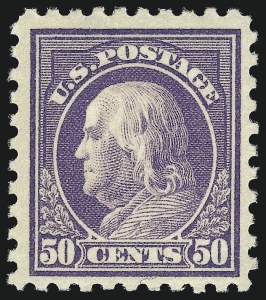 Sale 953, Lot 1127, 1913-15 Washington-Franklin Issues (Scott 424-461), 50c Violet (440) Sale 953, Lot 1127, 1913-15 Washington-Franklin Issues (Scott 424-461)