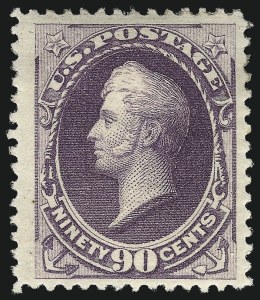 Sale 953, Lot 678, 1887 American Bank Note Co. Issue (Scott 212-218), 90c Purple (218) Sale 953, Lot 678, 1887 American Bank Note Co. Issue (Scott 212-218)