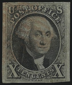Sale 953, Lot 90, 1847 Issue (Scott 1-2), 10c Black (2) Sale 953, Lot 90, 1847 Issue (Scott 1-2)