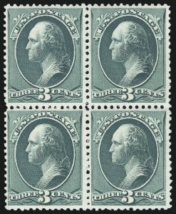 Sale 959, Lot 2431, 1881-83 American Bank Note Co. Issues (Scott 205-211B), 3c Blue Green (207) Sale 959, Lot 2431, 1881-83 American Bank Note Co. Issues (Scott 205-211B)