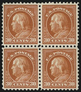 Sale 959, Lot 2881, 1913-15 Washington-Franklin Issues (Scott 424-461), 30c Orange Red (439) Sale 959, Lot 2881, 1913-15 Washington-Franklin Issues (Scott 424-461)
