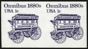 Sale 959, Lot 3086, Modern Errors, 1c Omnibus Coil, Imperforate (1897b) Sale 959, Lot 3086, Modern Errors