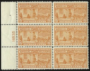 Sale 959, Lot 3179, Special Delivery, Registration, 15c Deep Orange (E13) Sale 959, Lot 3179, Special Delivery, Registration