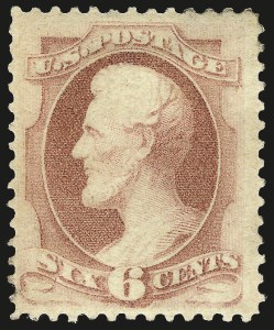 Sale 962, Lot 2454, 1870-88 Bank Note Issues (Scott 134-218), 6c Pink (186) Sale 962, Lot 2454, 1870-88 Bank Note Issues (Scott 134-218)