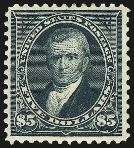 Sale 962, Lot 2563, 1894-98 Bureau Issues (Scott 246-284), $5.00 Dark Green (278) Sale 962, Lot 2563, 1894-98 Bureau Issues (Scott 246-284)