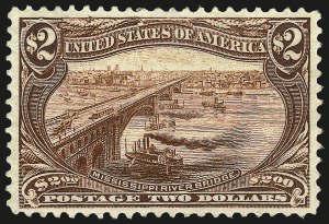 Sale 962, Lot 2592, Trans-Mississippi Issue (Scott 285-293), $1.00, $2.00 Trans-Mississippi (292-293) Sale 962, Lot 2592, Trans-Mississippi Issue (Scott 285-293)