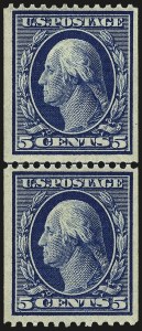 Sale 962, Lot 2661, 1908-12 Issues (Scott 331-396), 5c Blue, Coil (351) Sale 962, Lot 2661, 1908-12 Issues (Scott 331-396)