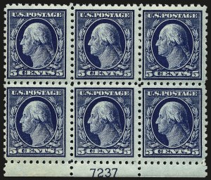 Sale 962, Lot 2722, 1912-23 Issues (Scott 405-524), 5c Blue (428) Sale 962, Lot 2722, 1912-23 Issues (Scott 405-524)