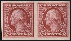 Sale 962, Lot 2744, 1912-23 Issues (Scott 405-524), 2c Carmine, Ty. I, Imperforate Coil (459) Sale 962, Lot 2744, 1912-23 Issues (Scott 405-524)