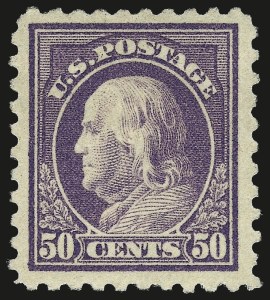 Sale 962, Lot 2758, 1912-23 Issues (Scott 405-524), 50c Light Violet (477) Sale 962, Lot 2758, 1912-23 Issues (Scott 405-524)