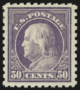 Sale 962, Lot 2759, 1912-23 Issues (Scott 405-524), 50c Light Violet (477) Sale 962, Lot 2759, 1912-23 Issues (Scott 405-524)