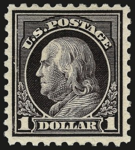 Sale 962, Lot 2760, 1912-23 Issues (Scott 405-524), $1.00 Violet Black (478) Sale 962, Lot 2760, 1912-23 Issues (Scott 405-524)