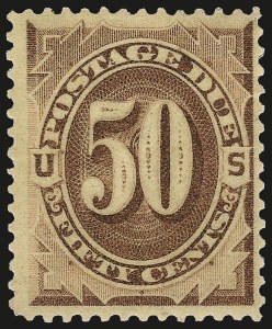 Sale 962, Lot 2990, Postage Due, 50c Brown (J7) Sale 962, Lot 2990, Postage Due