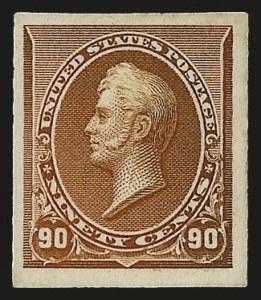 Sale 967, Lot 4033, Essays, Proofs and Specimens, 1c-90c 1890 Issue, Plate Proofs on Card (219P4-229P4) Sale 967, Lot 4033, Essays, Proofs and Specimens