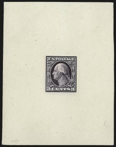 Sale 967, Lot 4047, Essays, Proofs and Specimens, 3c Deep Violet, Large Die Proof on India (333P1) Sale 967, Lot 4047, Essays, Proofs and Specimens