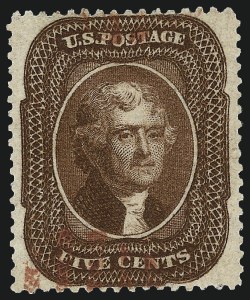 Sale Number 967, Lot Number 4133, 1857-60 Issue (Scott 18-39) Sale Number 967, Lot Number 4133, 1857-60 Issue (Scott 18-39)