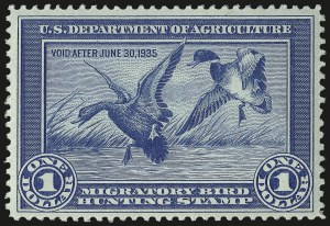 Sale 967, Lot 5352, Hunting Permits, $1.00 1934 Hunting Permit (RW1) Sale 967, Lot 5352, Hunting Permits