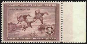 Sale 967, Lot 5354, Hunting Permits, $1.00 1935 Hunting Permit (RW2) Sale 967, Lot 5354, Hunting Permits