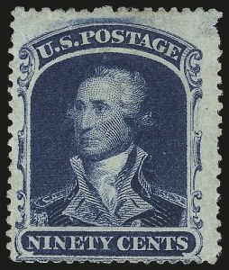 Sale 975, Lot 1230, 1857-60 Issue (Scott 18-39), 90c Blue (39) Sale 975, Lot 1230, 1857-60 Issue (Scott 18-39)
