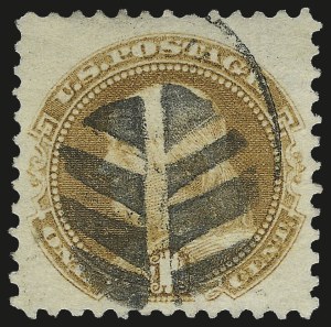 Sale 975, Lot 1334, 1869 Pictorial Issue (Scott 112-122), 1c Buff (112) Sale 975, Lot 1334, 1869 Pictorial Issue (Scott 112-122)