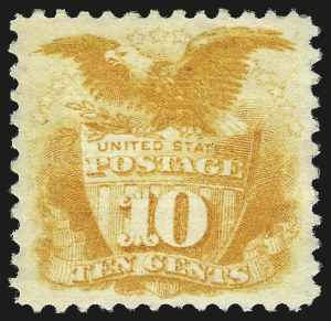 Sale 975, Lot 1351, 1869 Pictorial Issue (Scott 112-122), 10c Yellow (116) Sale 975, Lot 1351, 1869 Pictorial Issue (Scott 112-122)