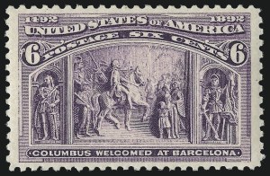 Sale Number 975, Lot Number 1505, 1893 Columbian Issue (1c thru 8c, Scott 230-236) Sale Number 975, Lot Number 1505, 1893 Columbian Issue (1c thru 8c, Scott 230-236)