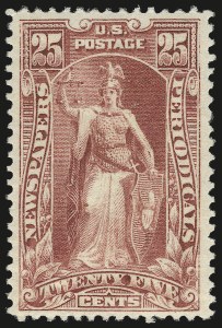 Sale 975, Lot 2262, Newspapers and Periodicals (PR), 25c Carmine, 1895 Issue (PR106) Sale 975, Lot 2262, Newspapers and Periodicals (PR)