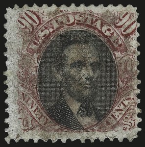Sale 976, Lot 1480, 1869 Pictorial Issue (Scott 112-122), 90c Carmine & Black (122) Sale 976, Lot 1480, 1869 Pictorial Issue (Scott 112-122)