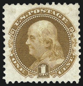 Sale 976, Lot 1481, 1875 Re-Issue of 1869 Pictorial Issue (Scott 123-133a), 1c Buff, Re-Issue (123) Sale 976, Lot 1481, 1875 Re-Issue of 1869 Pictorial Issue (Scott 123-133a)
