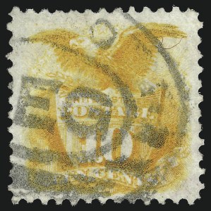 Sale 976, Lot 1494, 1875 Re-Issue of 1869 Pictorial Issue (Scott 123-133a), 10c Yellow, Re-Issue (127) Sale 976, Lot 1494, 1875 Re-Issue of 1869 Pictorial Issue (Scott 123-133a)