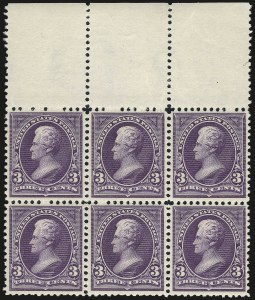 Sale 976, Lot 1764, 1895 Watermarked Bureau Issue (Scott 264-278), 3c Purple (268) Sale 976, Lot 1764, 1895 Watermarked Bureau Issue (Scott 264-278)