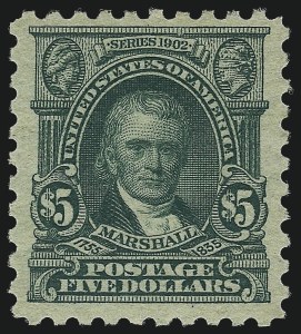 Sale 976, Lot 2081, 1916-17 Issues (Scott 461-480), $5.00 Light Green (480) Sale 976, Lot 2081, 1916-17 Issues (Scott 461-480)